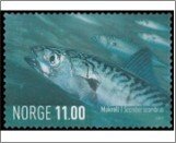 Norway Used NK 1651   Atlantic Mackerel (Scomber scombrus) 11 Krone Multicolor