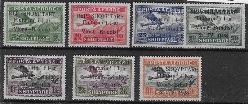 ALBANIA 1928 Inauguration of Viore (Valone) - Brindisi Air - 70602