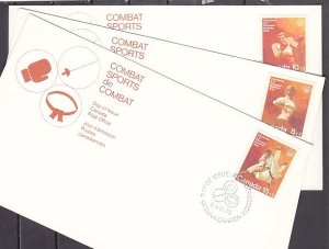 Canada, Scott cat. B7-B9. Montreal Olympics. 3 First day covers. ^