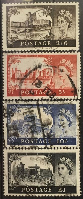 Great Britain sc371-374 used high value set *612