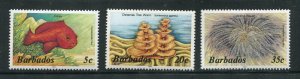 Barbados 645a, 642d, 648d Marine Life Stamps 1987 MNH 
