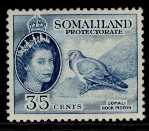 SOMALILAND PROTECTORATE QEII SG142, 35c blue, M MINT.