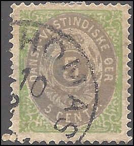 Danish West Indies 8a Used... SCV $32.50