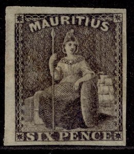 MAURITIUS QV SG33, 6d dull purple-slate, UNUSED. Cat £48.