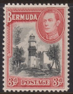 1938- 1951 Bermuda St David's Lighthouse 3 pence MMH Sc# 121 CV $16.00 Stk #5