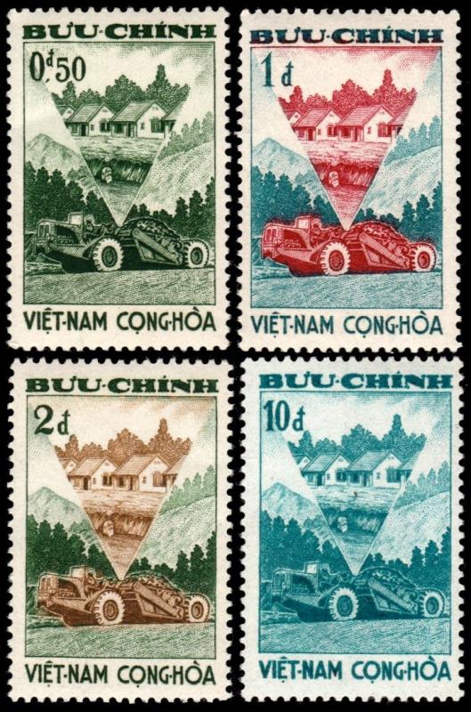 ✔️ SOUTH VIETNAM 1961 - LAND REFORM - MI#258/261 SC#181/184 ** MNH OG [VN258]