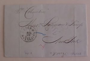 CUBA NEW YORK STEAMSHIP 10  HAVANA 1872