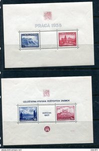 Czechoslovakia Accumulation 1937 and up 5 sheet+2 blocks of 4 15156