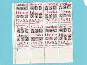 US # 2015 MNH PLATE BLOCK OF 8