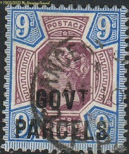 SG: O67  Govt.Parcels used 1888