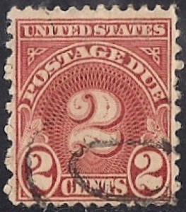 J81 2 cent Carmine VF used
