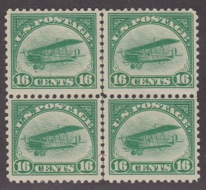 US C2 16c Air Mail Mint Block of 4 VF OG LH/NH SCV $360