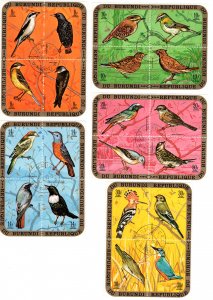 Burundi Birds C132-6, used, short set,  CV $10.15   ...   1060110