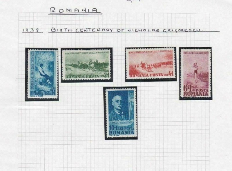 ROMANIA 1938   MOUNTED MINT AND USED STAMPS   REF 5130