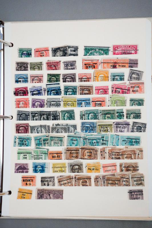 US Stamps 1,500x Unsearched Early Pre-Cancels + in Stock Bk