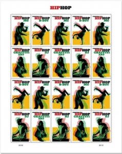 Hip Hop Celebrating 2020  Forever stamps 5 sheets total 100pcs