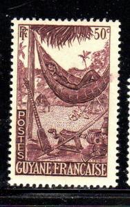 FRENCH GUIANA #194  1947  50c  HAMOCK     MINT  VF NH  O.G