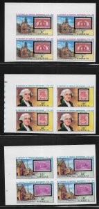 Liberia 703-708 U.S. Bicentennial set IMPERF Blocks of 4 MNH c.v. $40