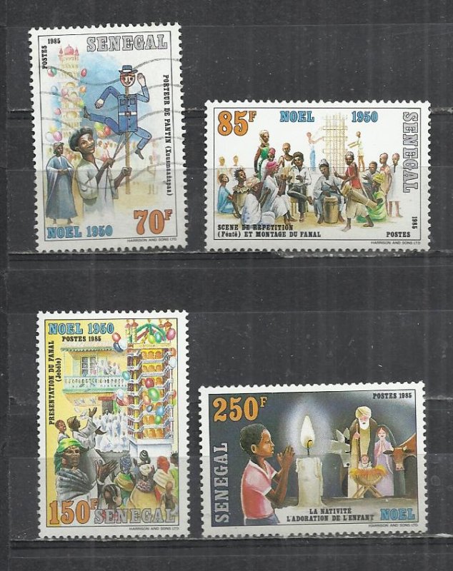 SENEGAL 1985 - CHRISTMAS  - CPL. SET - MNH MINT (1 USED)