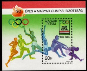 Hungary 1985 MNH** - Souvenir Sheet - Hungarian Olympics - Scott # 2901