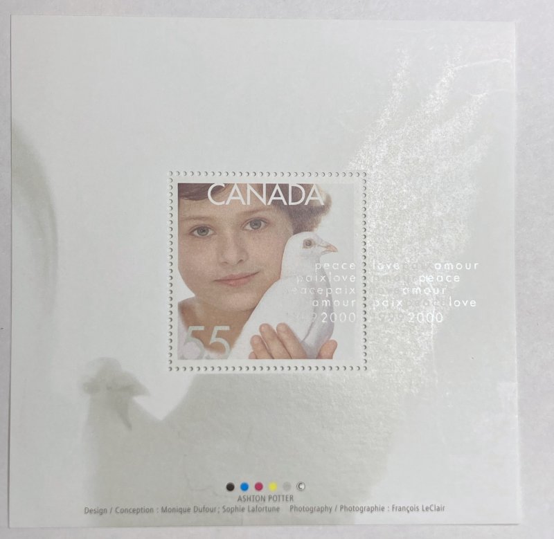 CANADA 1999 #1813i Millennium Issues (Dove) Souvenir Sheet - MNH
