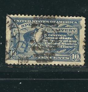 US  E9 10c Blue Used Straight Edge F/VF 1914 SCV $12.00