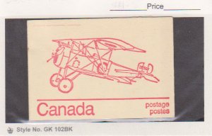 Canada  Scott # 586a # BK74a MNH Booklet Pane Aeroplane Scout