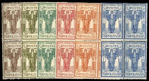 Italian Colonies, Tripolitania #B7-12 (Sass. 33-38) Cat€80, 1926 Colonial I...