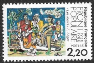 FRANCE 1986 1936 Popular Front Anniversary Issue Sc 1992 MNH