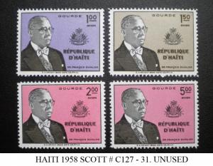 HAITI 1958 STAMP SCOTT # C127 - 31. UNUSED.