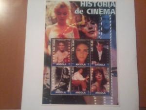 ANGOLA SHEET USED ACTORS ACTRESSES CINEMA STARS MOVIES FILMS