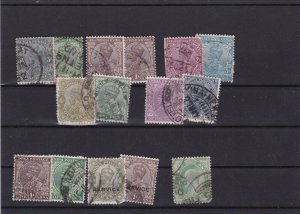 INDIA   USED  STAMPS ON STOCK CARD  REF R 1691