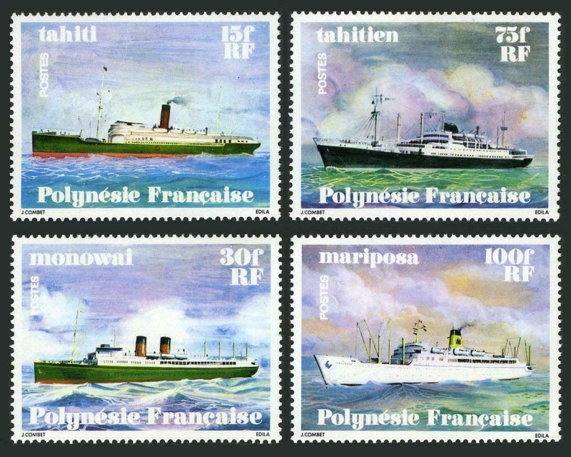 Fr Polynesia 307-310,MNH.Michel 268-271. Ships 1978.Tahiti,Morowai,Tahitien,