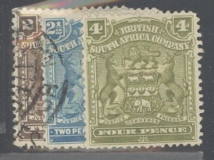 Rhodesia (1890-1923) #61-2/64 Used Multiple