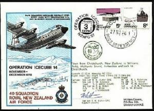 NEW ZEALAND ANTARCTIC 1978 RNZAF signed flight cover ex Scott Base.........27812