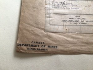 Department of Mines Ottawa Canada O. H. M. S. To UK large cover front A13902