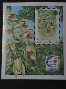 SOLOMON ISLANDS-SINGAPORE'95 WORLD STAMP SHOW-COLORFUL LOVELY ORCHIRDS-MNH