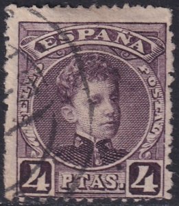 Spain 1901 Sc 285 used some damaged perfs