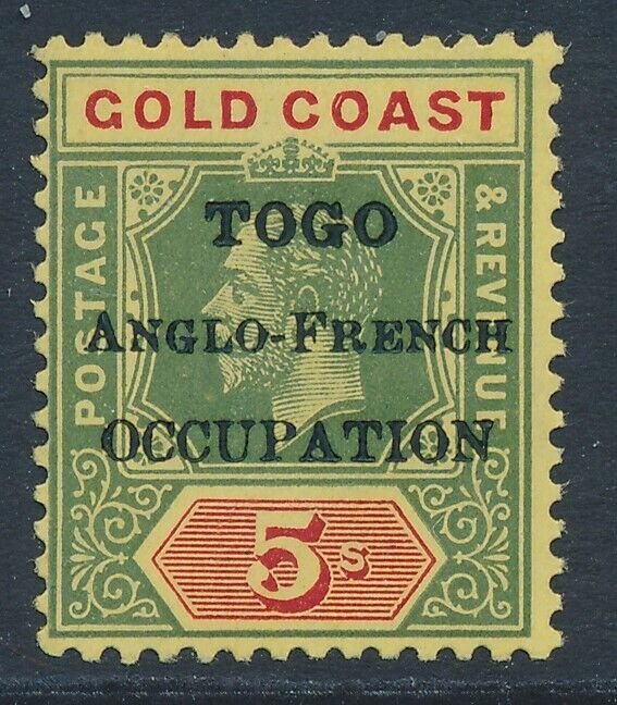 Sg H56 Togo 1916 - 20 5 Green & Red/Yellow Unmounted Excellent Cat Condition-