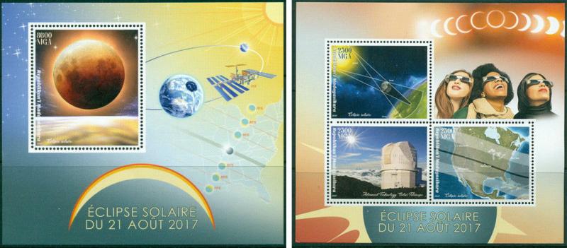 Solar Eclipse Sun International Space Station MNH stamp set