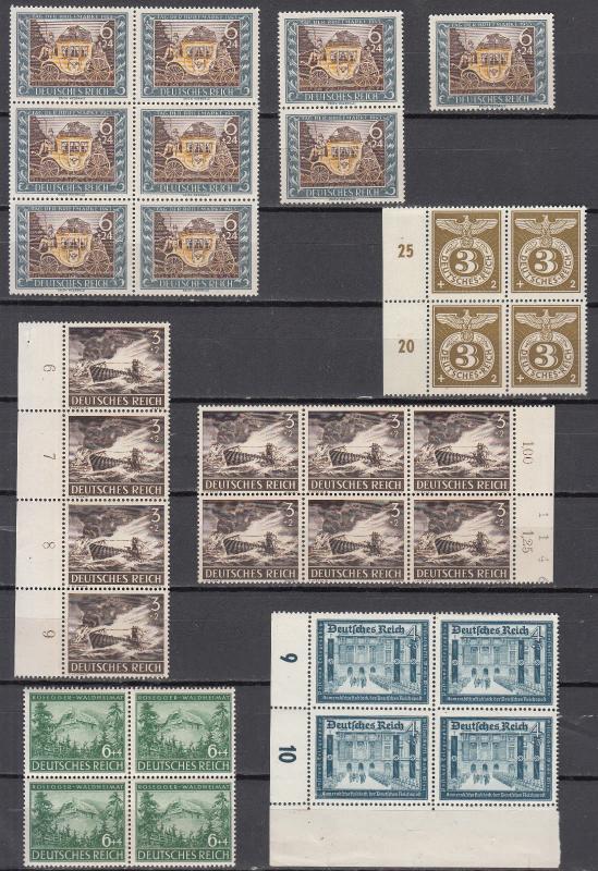 Germany - 1938/1944 stamp lot - MNH