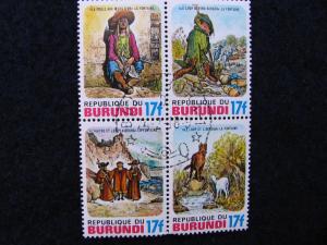 Rep. du Burundi – 1977 – Fairy Tales – Block of 4 – SC#526a-d - USED