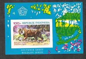 Indonesia 1016a Mint NH MNH Souvenir Sheet Flora Fauna Tiger $10.00 Catalog