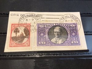 Vatican 1933 on piece Stamps  Ref 64139