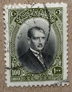 Turkey 1926 100g Mustafa Kemal Pasha, used. Scott 646, CV $5.00.  Isfila 1170