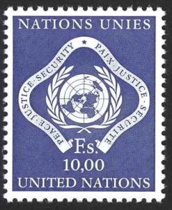 United Nations Geneva Sc# 14 MNH 1969-1970 10fr Peace, Justice, Security