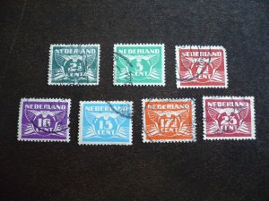 Stamps - Netherlands - Scott# 243a-243g,243j,243k,243n-Used Part Set of 7 Stamps
