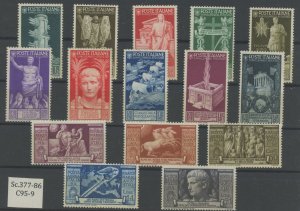 Italy #377-86/C95-9  Single (Complete Set)