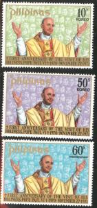 Philippines Scott 1144,45, C105 MNH**Pope set