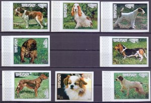 Bhutan. 1973. 536B-543B. Dogs. MNH.